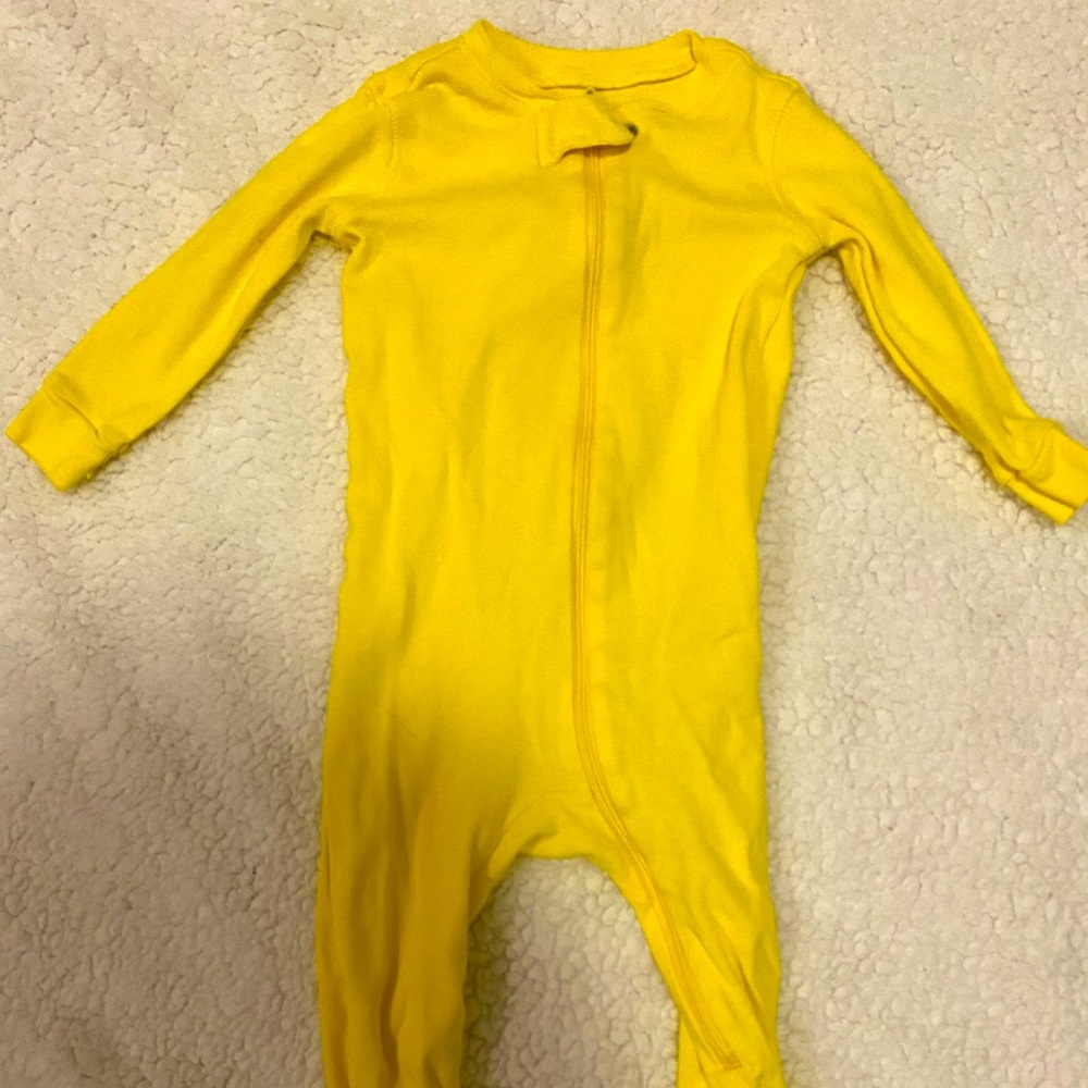 Primary yellow romper size 9-12 months.